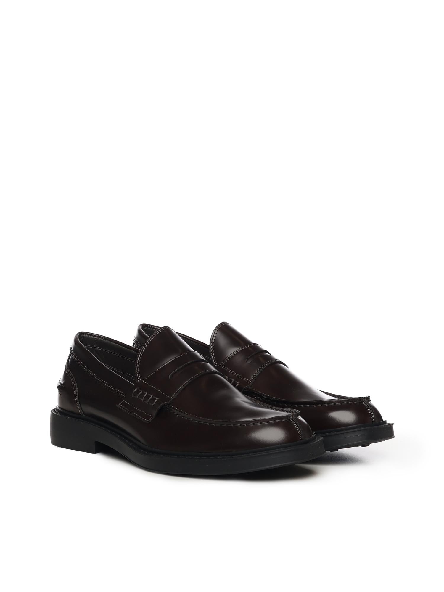 Mocassino Dover in pelle 22937 MORO ANTICA CUOIERIA 