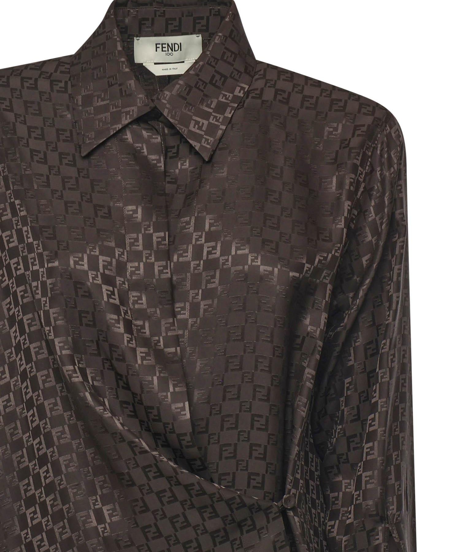 Camicia in seta FF jacquard FS8287 AUQGF1T6H FENDI 