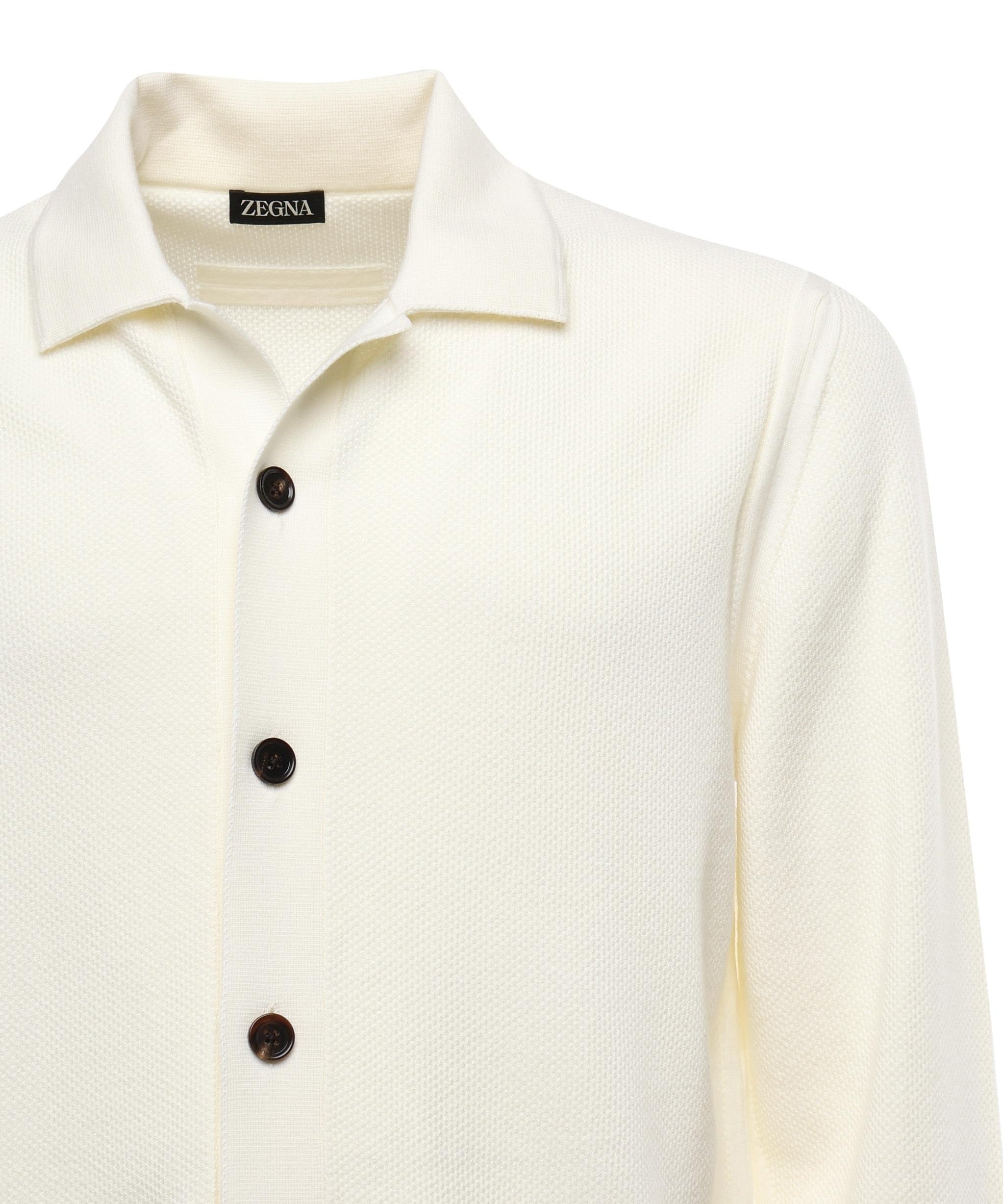 Camicia polo in lana<BR/> UFM23A9 FCT145N01105 ZEGNA 