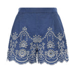 Short Amani in chambray con ricamo AMN0001 00473L MC2 SAINT BARTH 