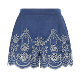 Short Amani in chambray con ricamo AMN0001 00473L MC2 SAINT BARTH 