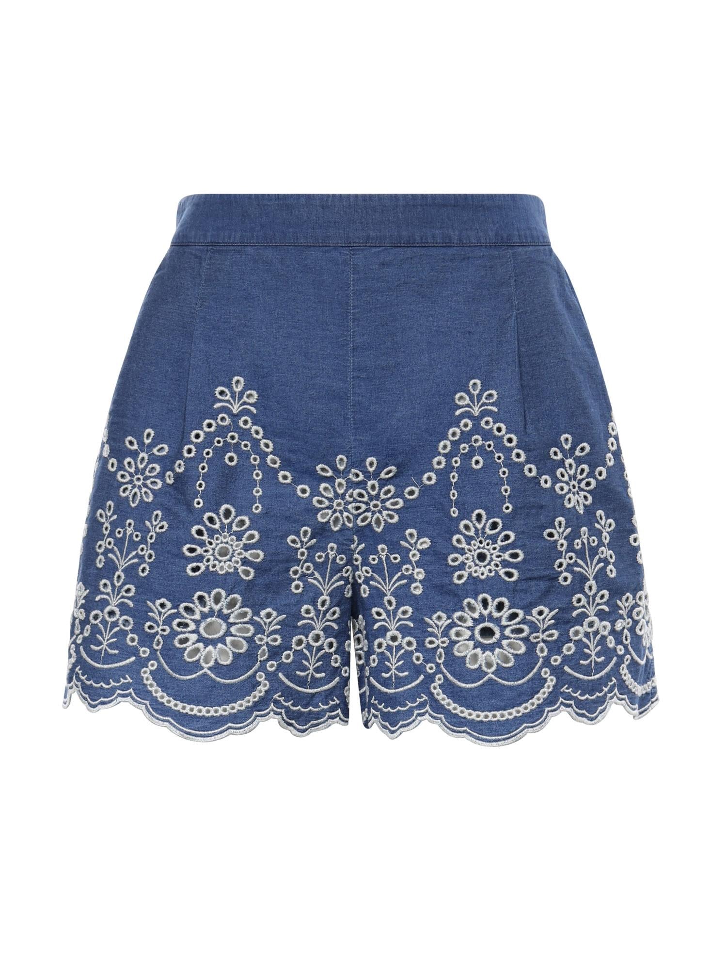 Short Amani in chambray con ricamo AMN0001 00473L MC2 SAINT BARTH 
