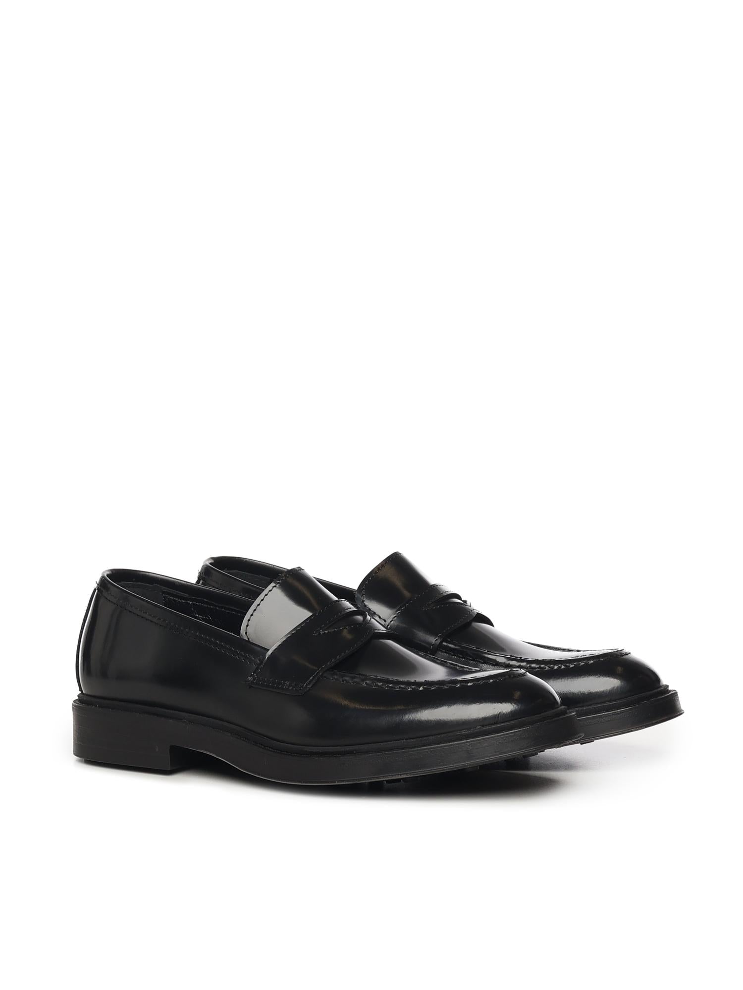 Mocassini Fred in pelle abrasivato<BR/> FRED ABRASIVATONERO GIULIANO GALIANO 
