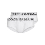 Set di due slip in cotone stretch con logo a contrasto M9D69J ONN97W0800 DOLCE & GABBANA 