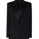 Blazer con rever in satin 1457208001 BLACK MAGDA BUTRYM 