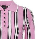 Maglia stile polo a righe 105809 A2UON3Z PINKO 