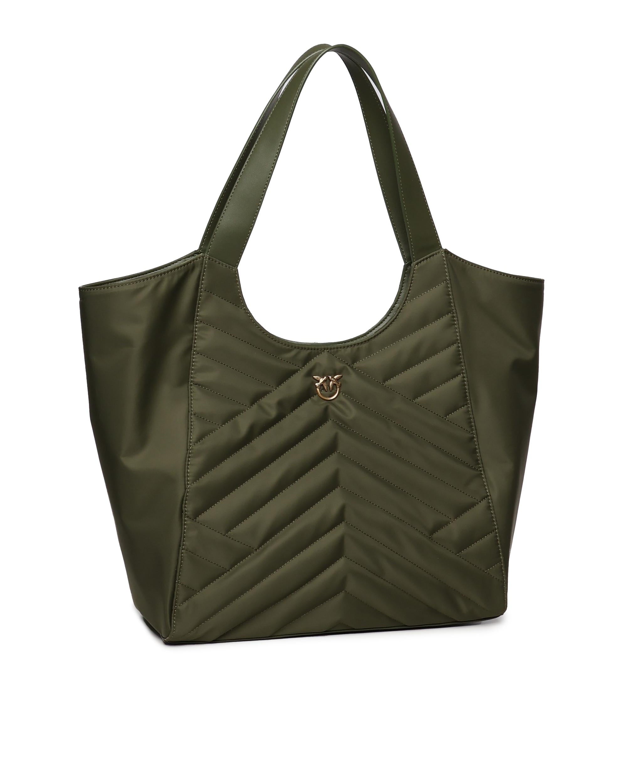 Borsa shopper in tessuto trapunta puzzle 104536 A1EUX25Q PINKO 