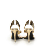 SANDALI INFRADITO IN PELLE LAMINATA AA3S122CK298 240 ALAIA 