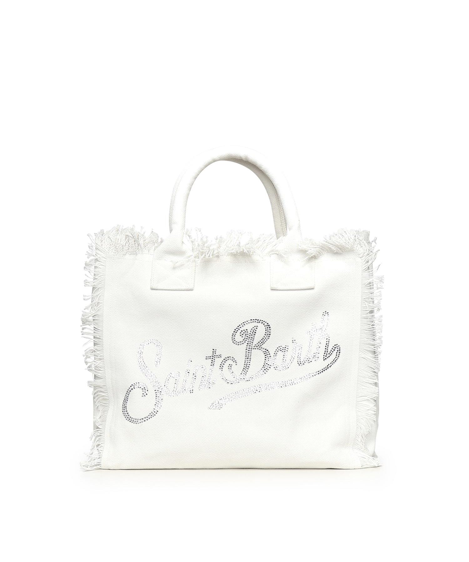 Borsa Vanity in canvas con logo in strass VANI001 02571L MC2 SAINT BARTH 