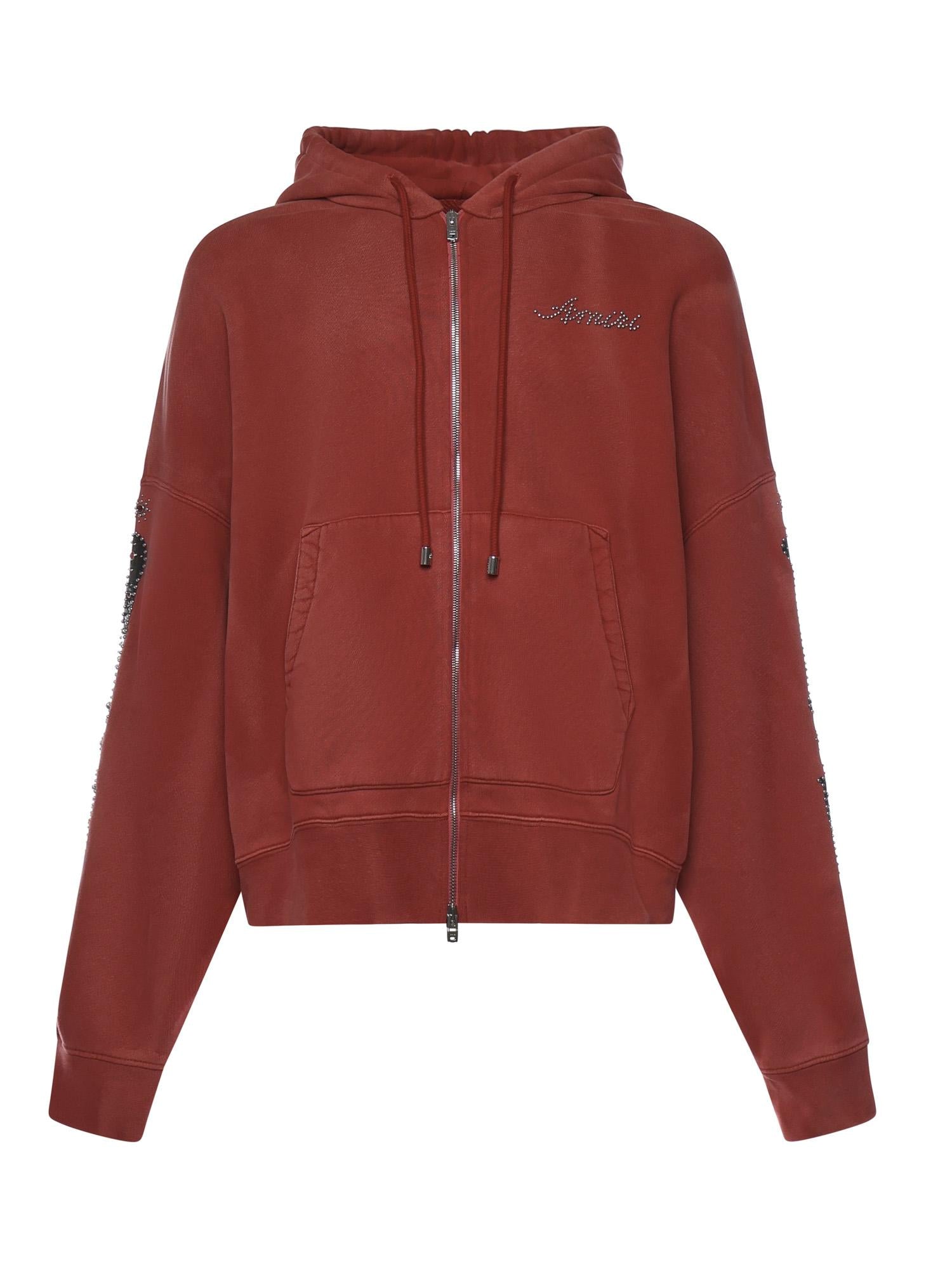 Felpa in cotone con borchie AMTOJR1012 633 AMIRI 