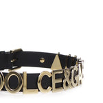 Cintura in pelle di vitello con lettering BE1521 AM6818S070 DOLCE & GABBANA 