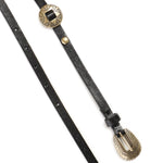 Cintura sottile con placche incise in metallo 104038 A23SZ99W PINKO 