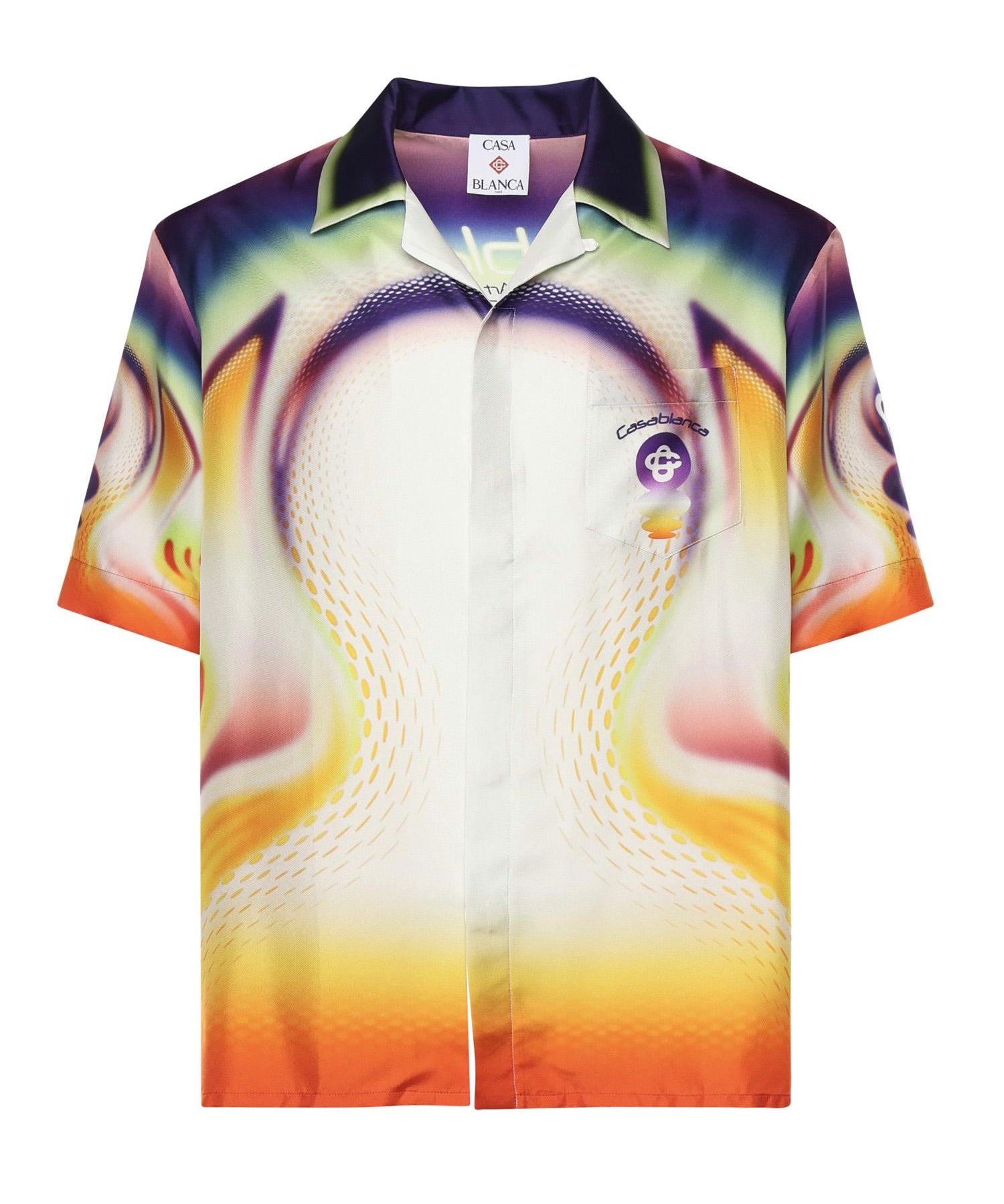 Camicia in seta con stampa MSS26SH003 01 CASABLANCA 