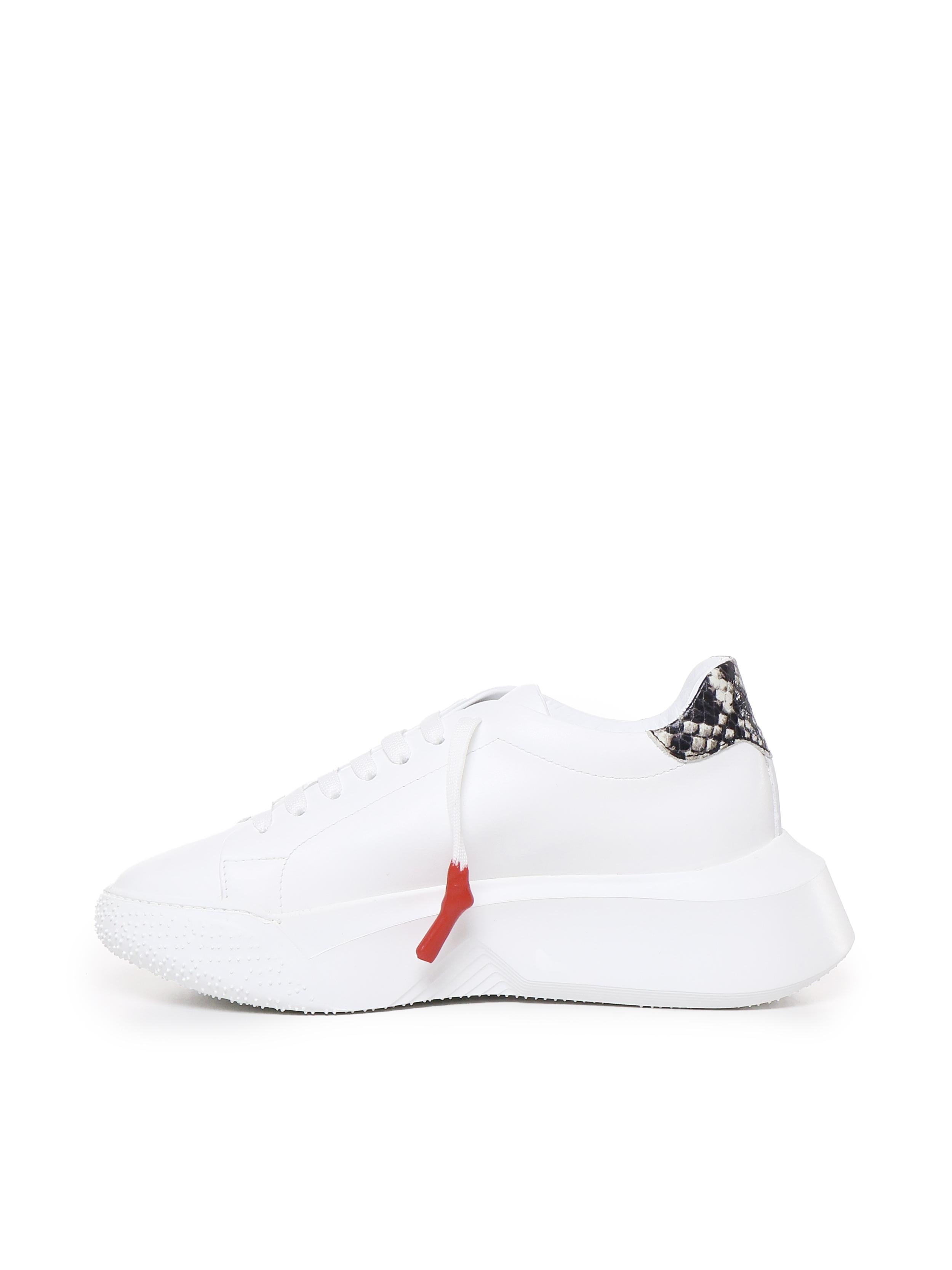 Sneakers Nemesis in nappa con lacci cerati NEMESIS2 PYTHONWHITE GIULIANO GALIANO 