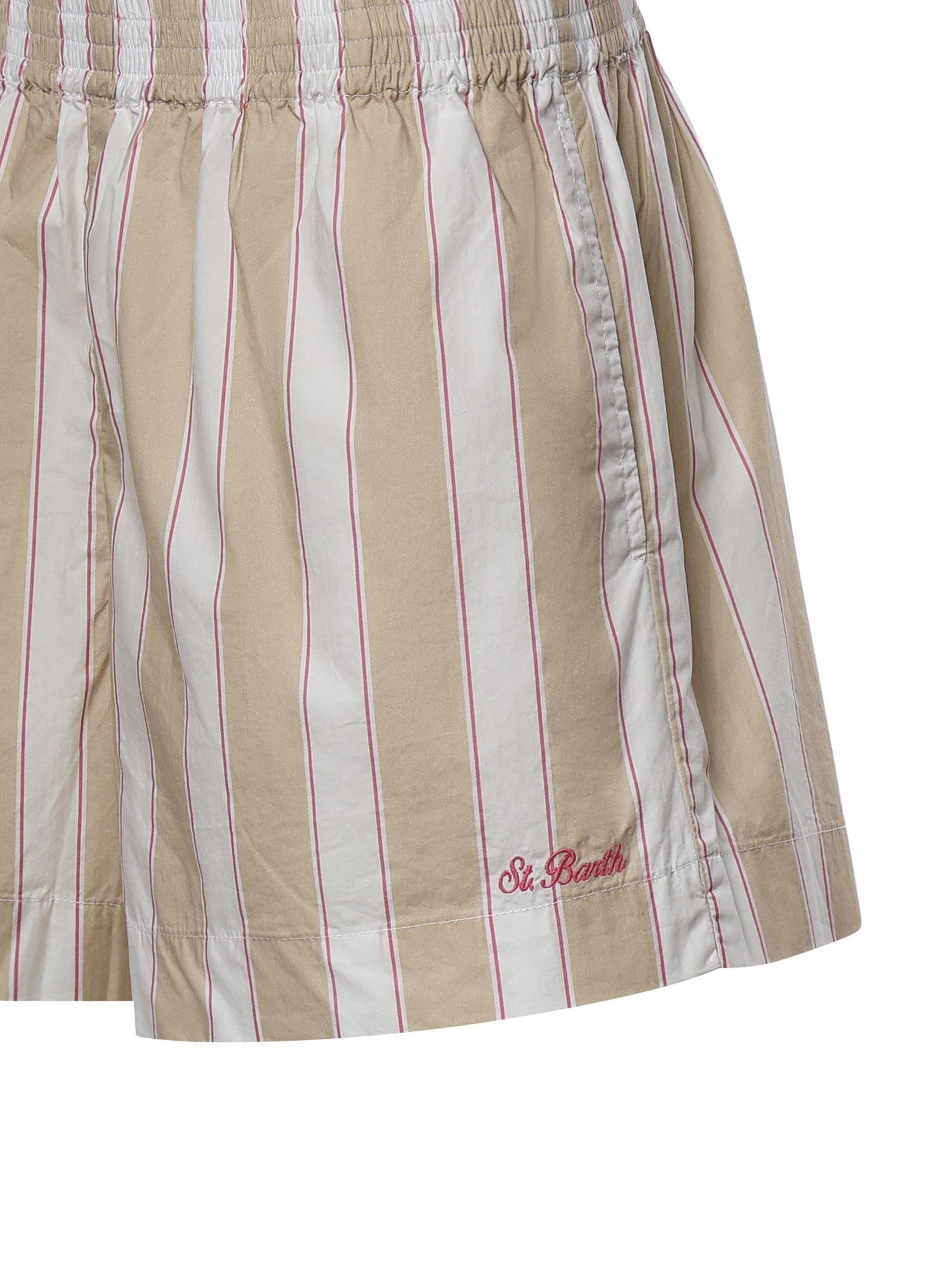Shorts in cotone a righe MEA002 01417L MC2 SAINT BARTH 