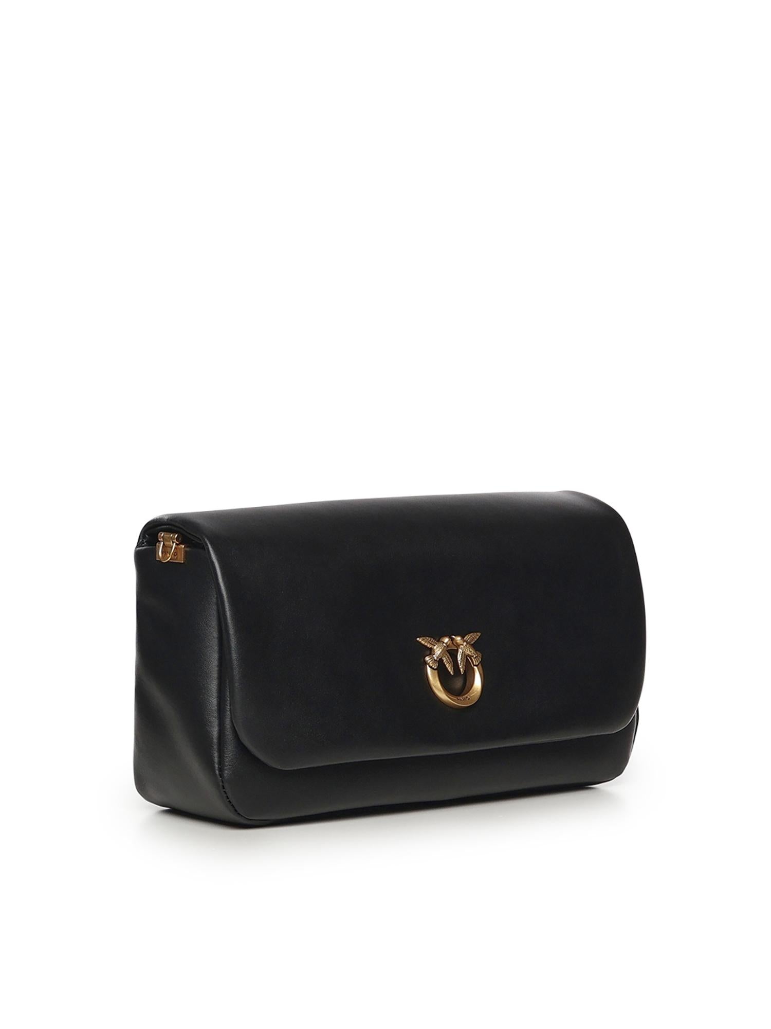 Borsa a tracolla Love Bag Click Soft Horizontal Handle in pelle 106178 A0QOZ99Q PINKO 