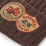 Cappello beanie con logo in lana KNM0202 5080 DSQUARED2 