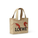 Borsa tote LOEWE Font mini in rafia ALF1V46X15 2515 LOEWE 