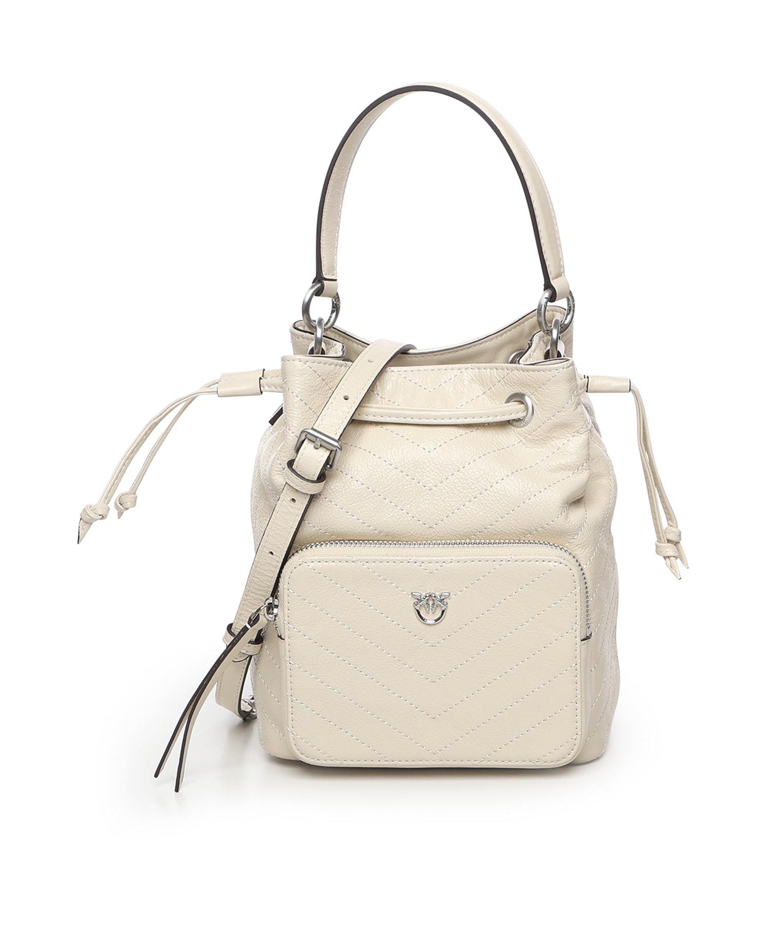 Borsa a mano piccola Cargo Bucket Bag in pelle 105112 A2JCZ14E PINKO 