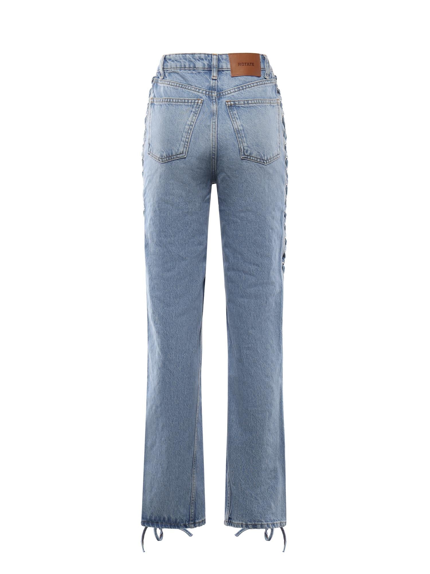 Jeans twisted lacing in denim 115169 1321 ROTATE 