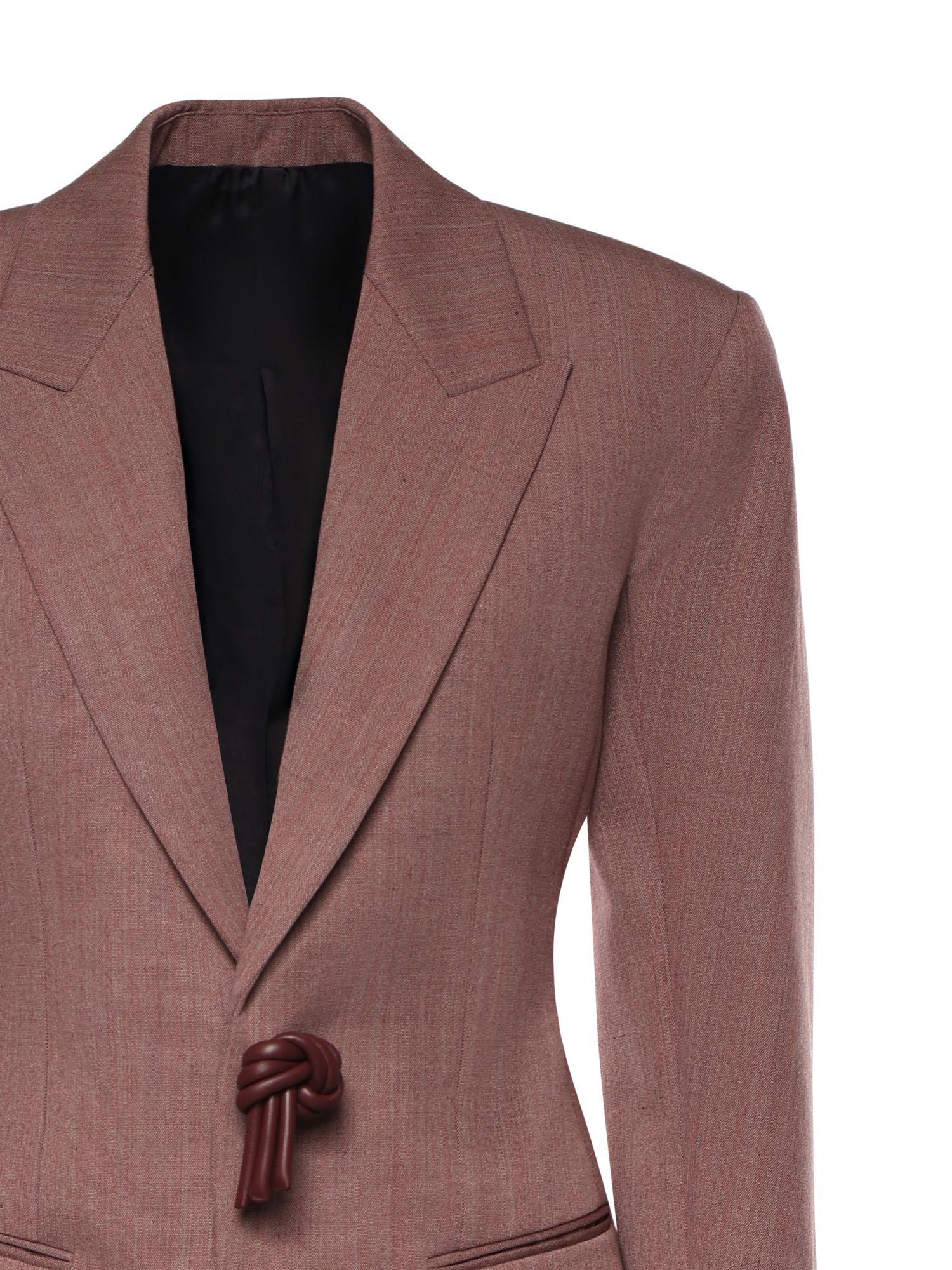 Giacca in lana e lino mélange 861430 V6DL05117 BOTTEGA VENETA 