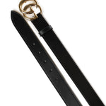 Cintura in pelle GG Marmont con fibbia lucida 414516 0YA0G1000 GUCCI 