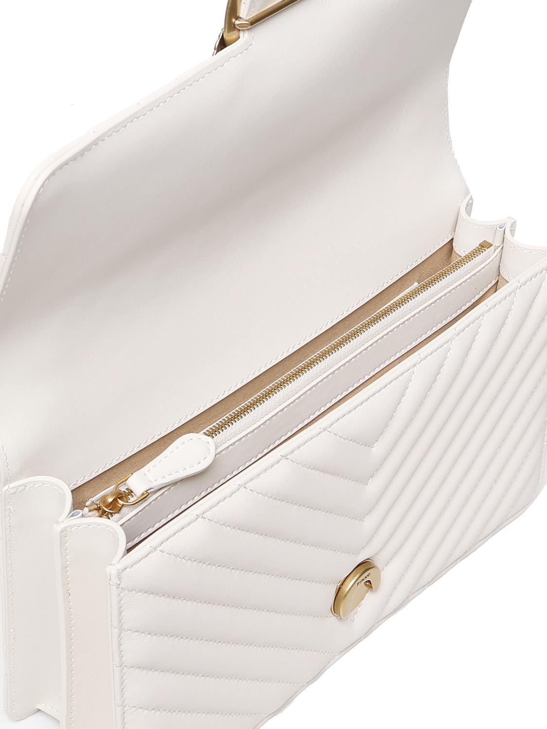 Borsa a tracolla media Love Bag chevron 100941 A0GKZ14Q PINKO 