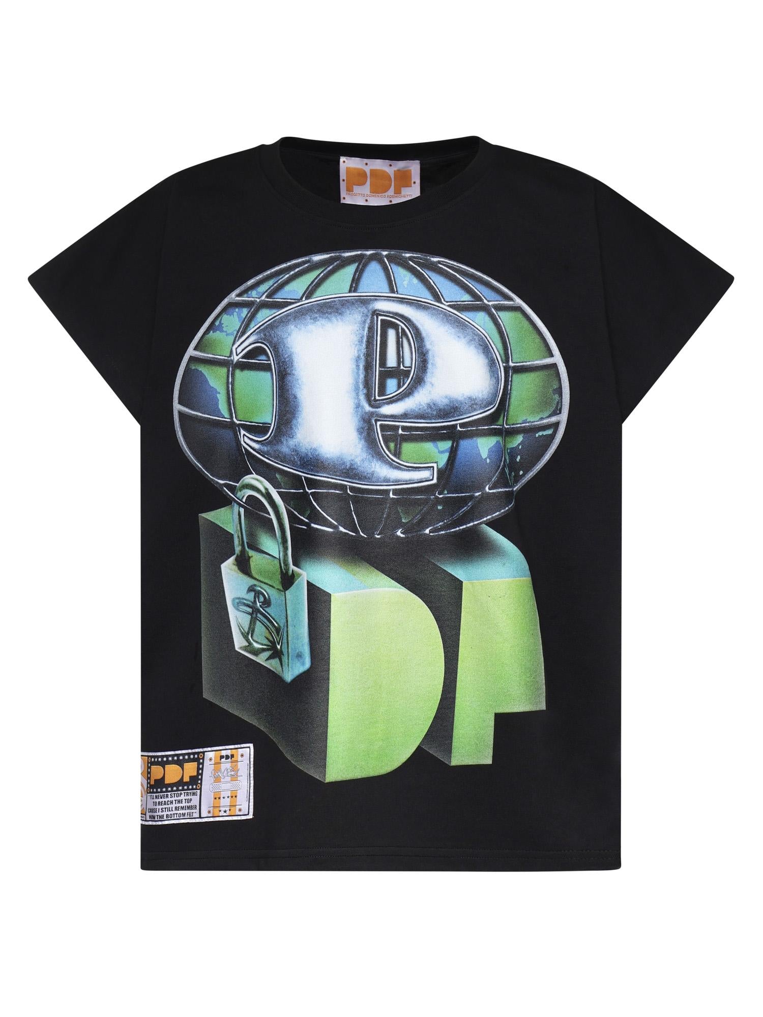 T-shirt Skinny Barti Pdf World in cotone DFM54033TJ112WORLD  PDF CHANNEL 