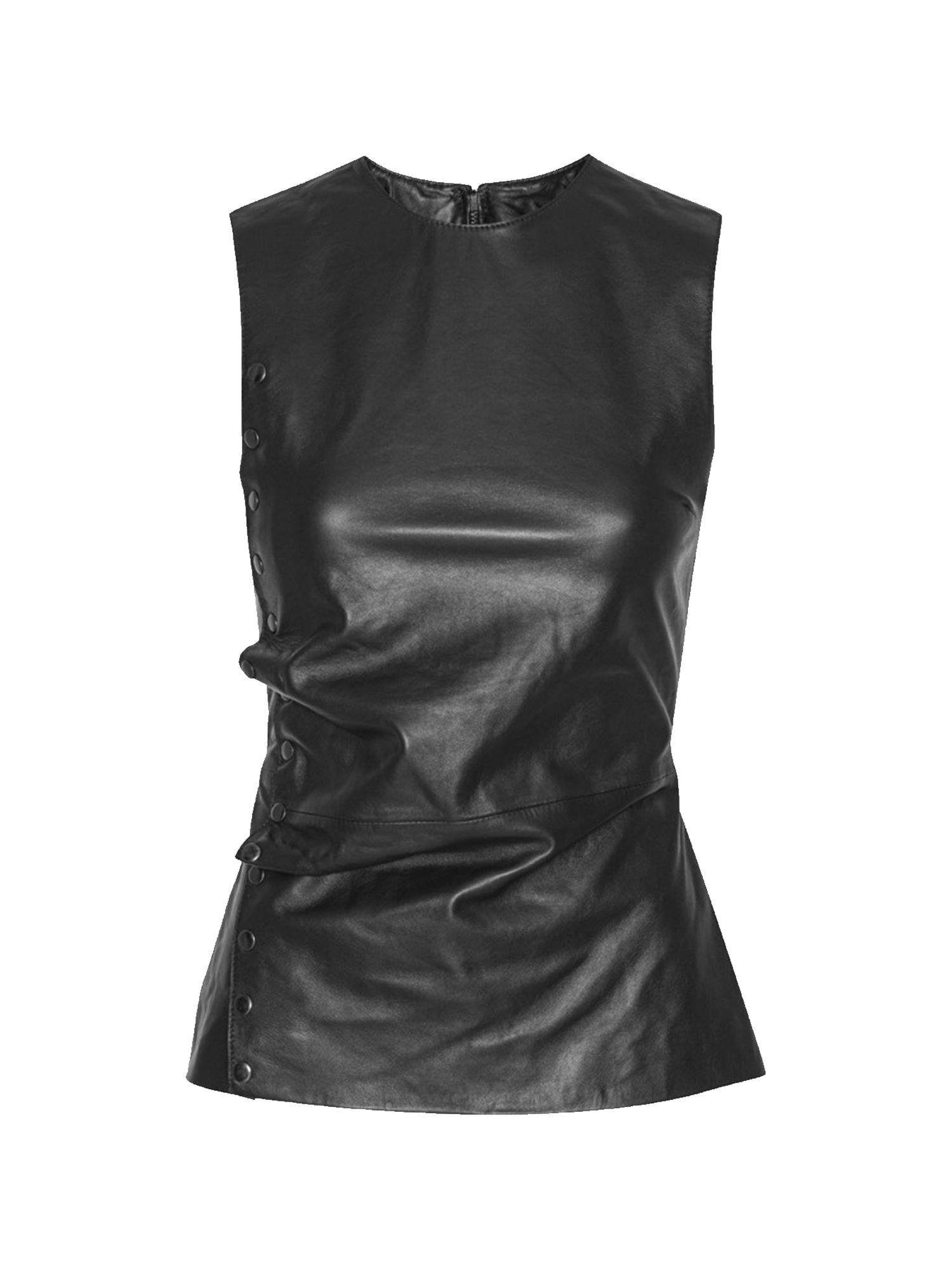 Top in pelle con bottoni 115135 100 ROTATE 