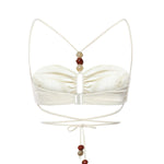 Top a fascia incrociato e perline 622426  MAGDA BUTRYM 