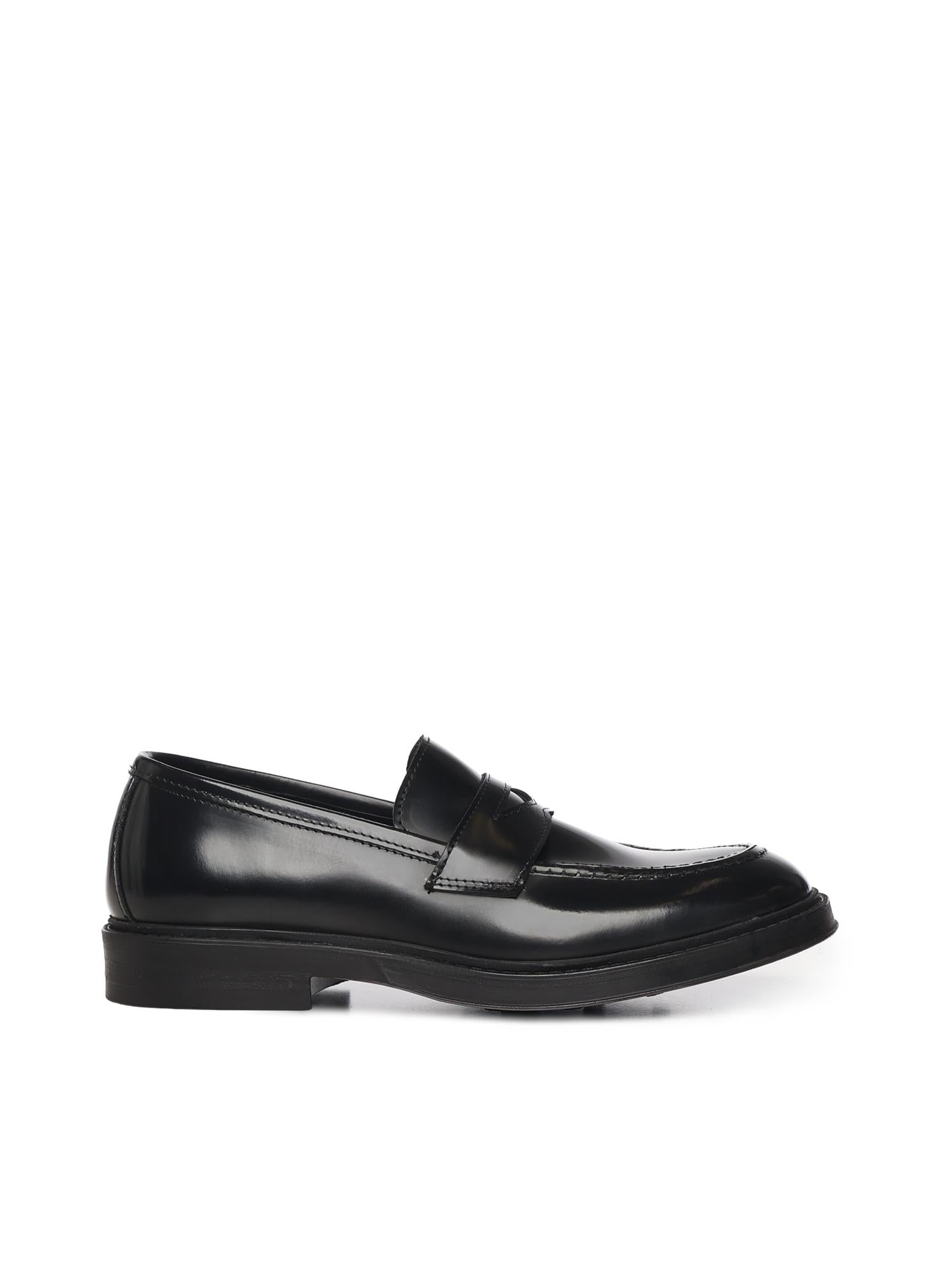 Mocassini Fred in pelle abrasivato<BR/> FRED ABRASIVATONERO GIULIANO GALIANO 