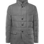 Piumino corto in flanella di lana cardata NAM45510210WGZ B605 FAY 