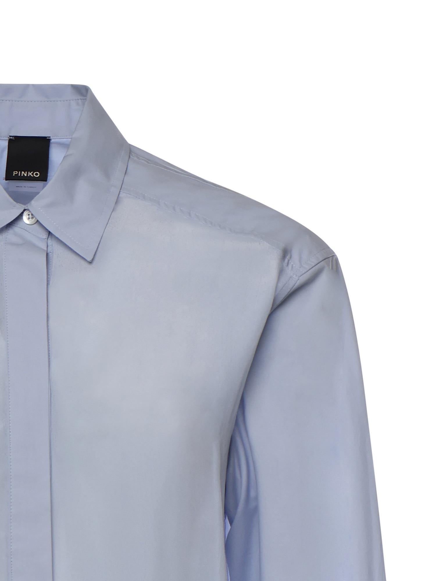 Camicia in popeline e crêpe 105434 A3DLG50 PINKO 