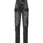 Jeans Bianca effetto aged slim fit con tasche cargo BIANCA 8019 ICON DENIM 
