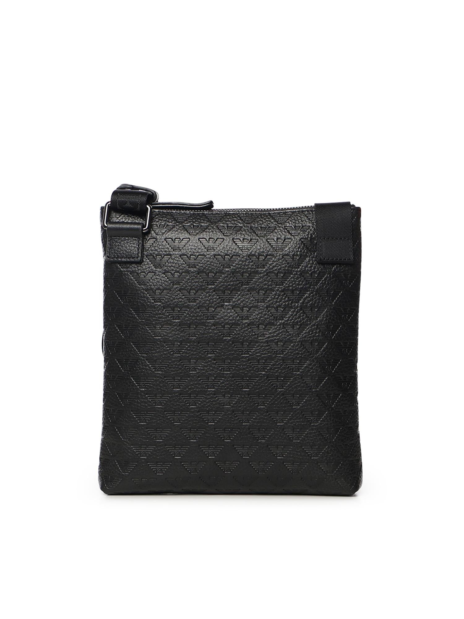 Borsa a tracolla piatta in pelle EM001688 AF14774UC001 EMPORIO ARMANI 