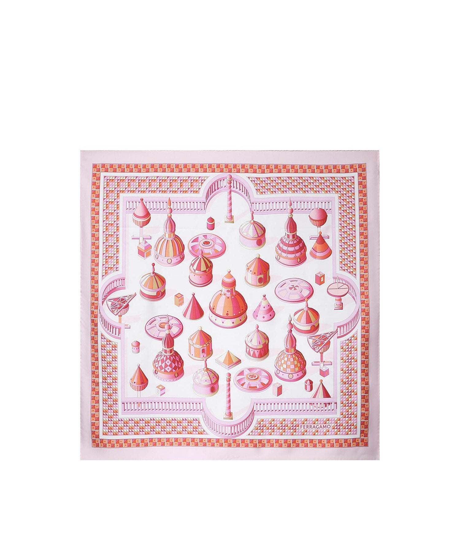 Foulard in seta con stampa 310197 779334006 FERRAGAMO 