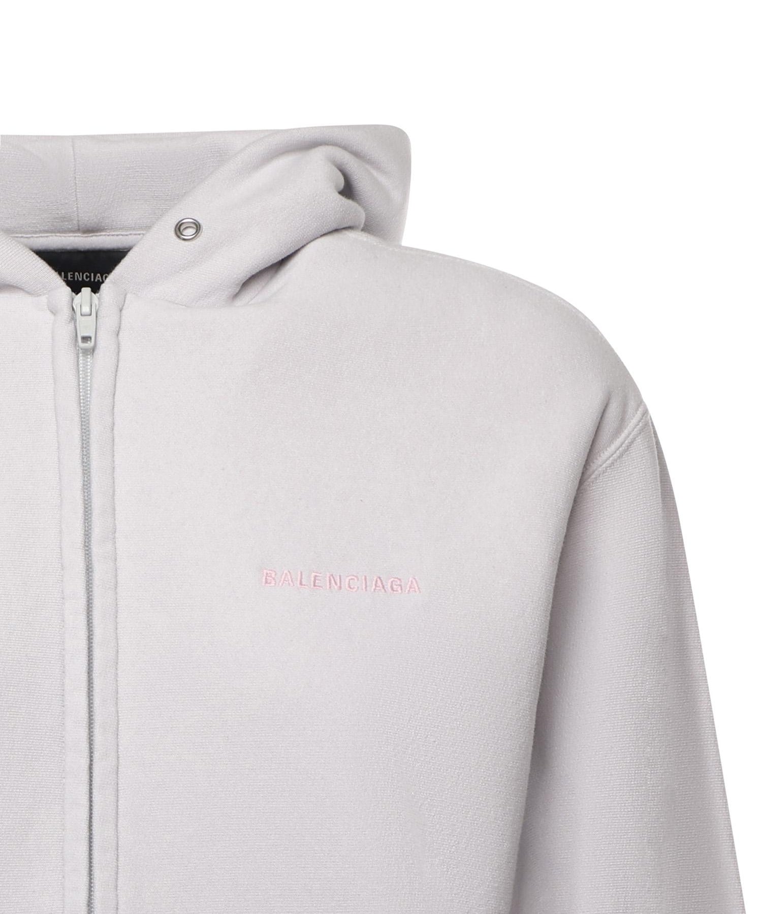 Hoodie con zip "Balenciaga Back" in pile dry 851236 TTVJ22420 BALENCIAGA 