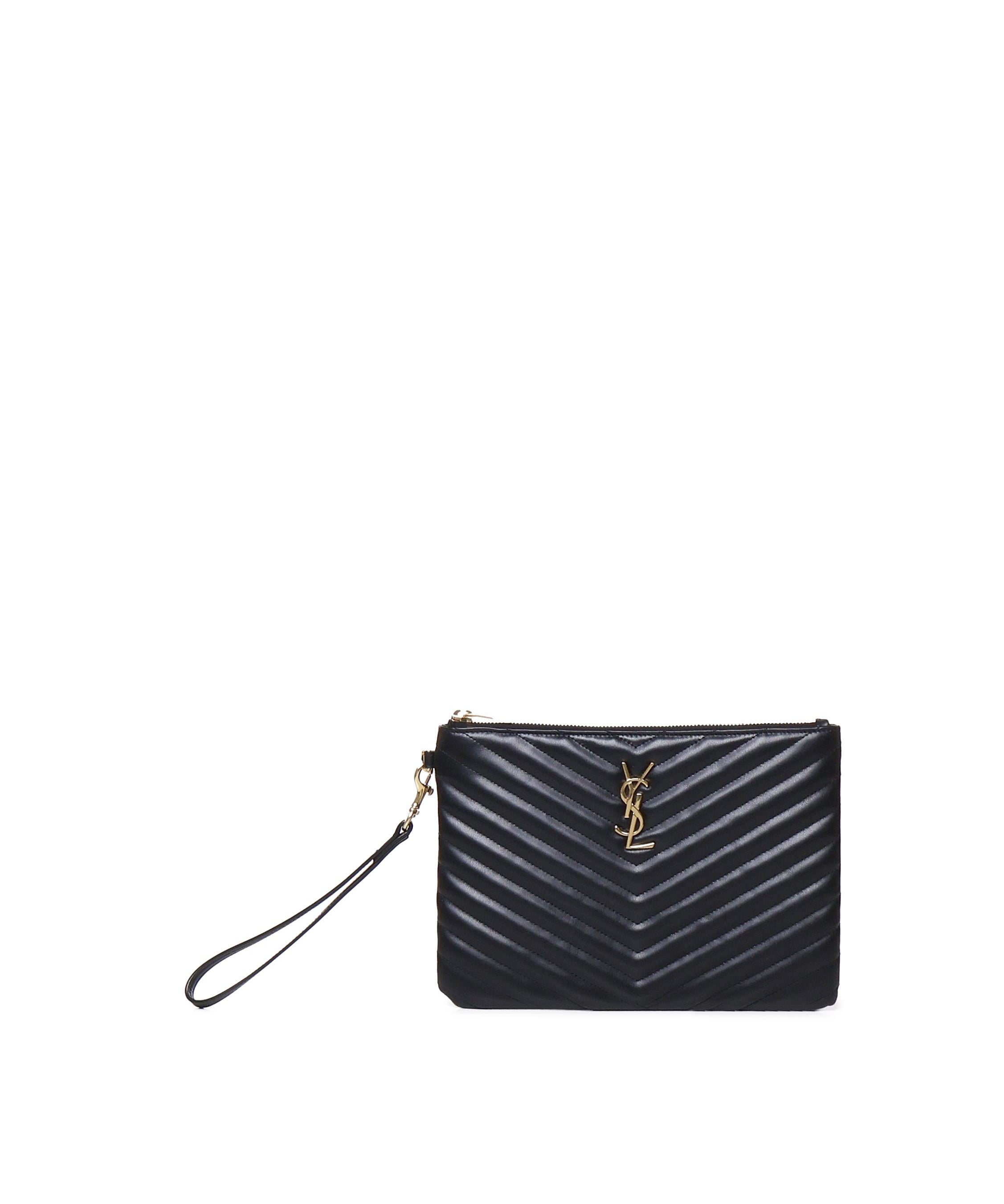 Pouch monogram Cassandre matelassè astuccio in pelle goffrata 379039 CWU011000 SAINT LAURENT 