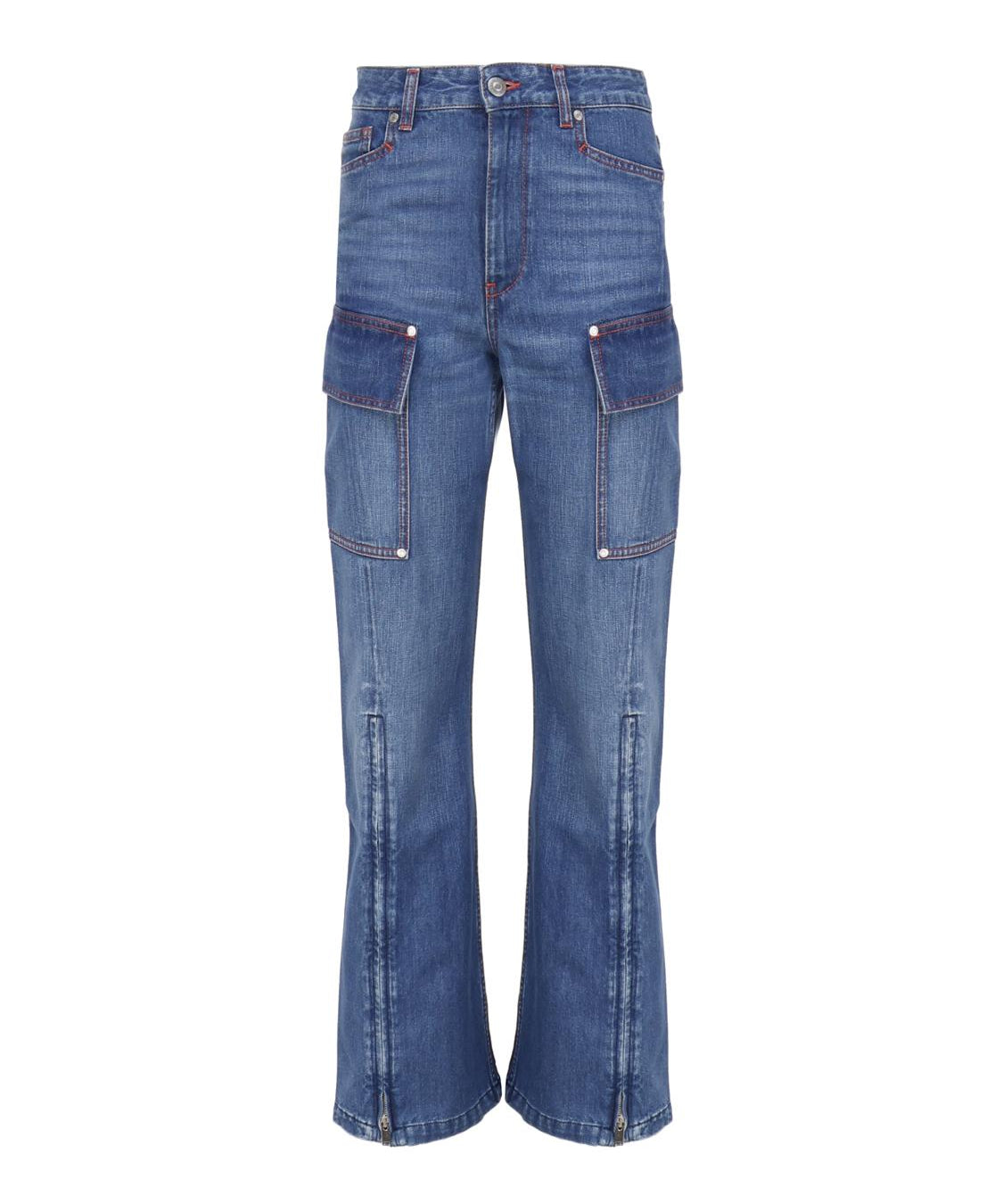 Jeans cargo retrò in denim di cotone 6D0246 3SPH584141 STELLA McCARTNEY 
