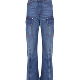 Jeans cargo retrò in denim di cotone 6D0246 3SPH584141 STELLA McCARTNEY 