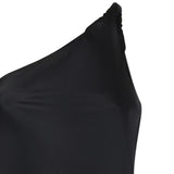 Abito in satin con frange 106352 A33DZ99 PINKO 