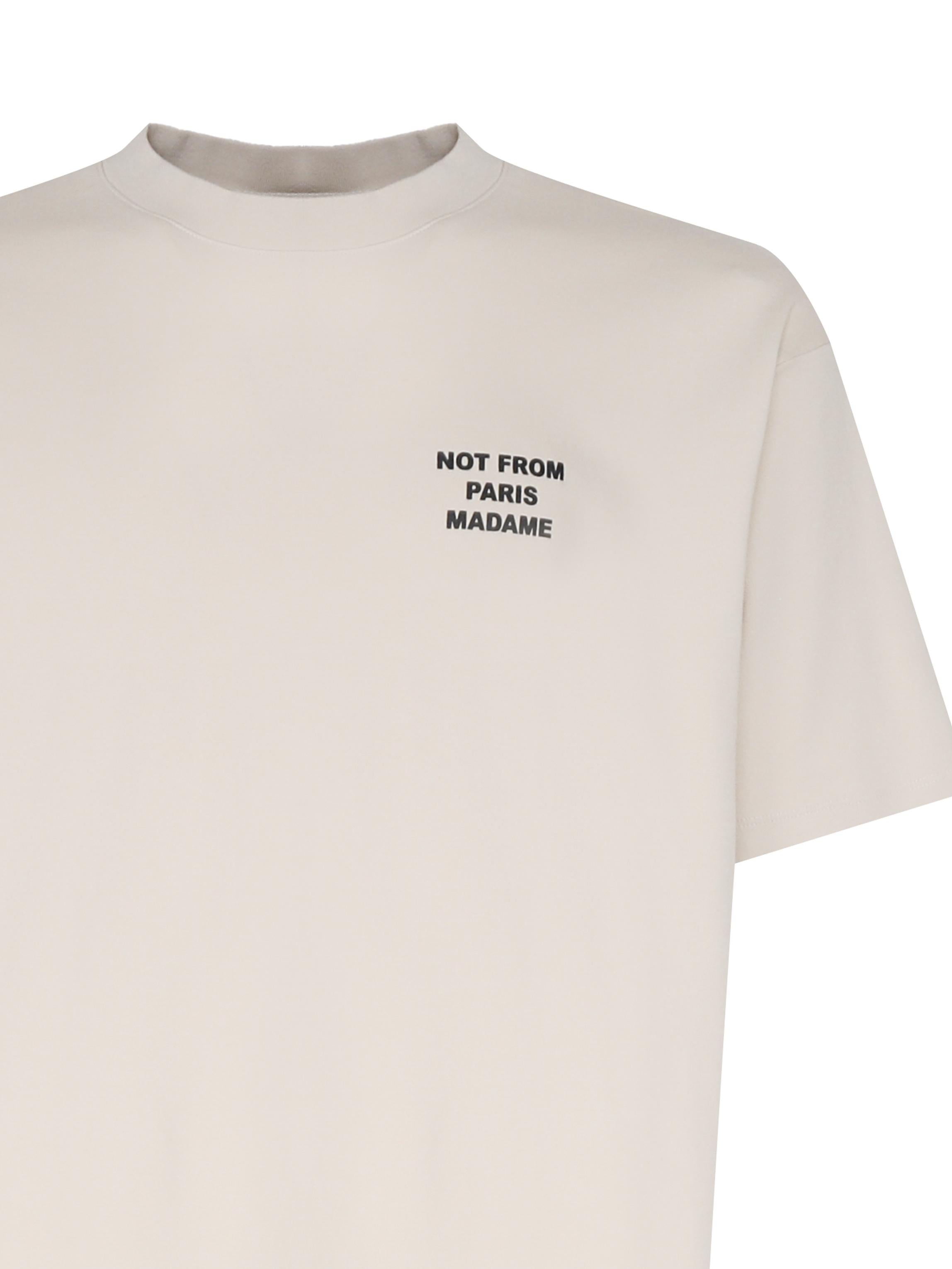 T-shirt Le Slogan Classique in cotone PERMTS203CO002 MT Drôle de Monsieur 