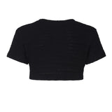 Maglia cropped con dettaglio cut- out AUS4MUST -BLACK ALBERTO AUDENINO 