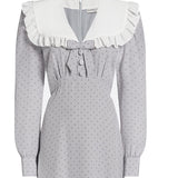 Abito midi a pois con colletto FABX4368F4686 1810 ALESSANDRA RICH 