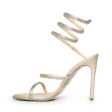 Sandali Cleo in raso con strass C12538 105R001V104 RENÉ CAOVILLA 