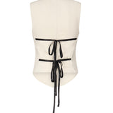 Gilet in drill di cotone 105072 A2JOC21 PINKO 