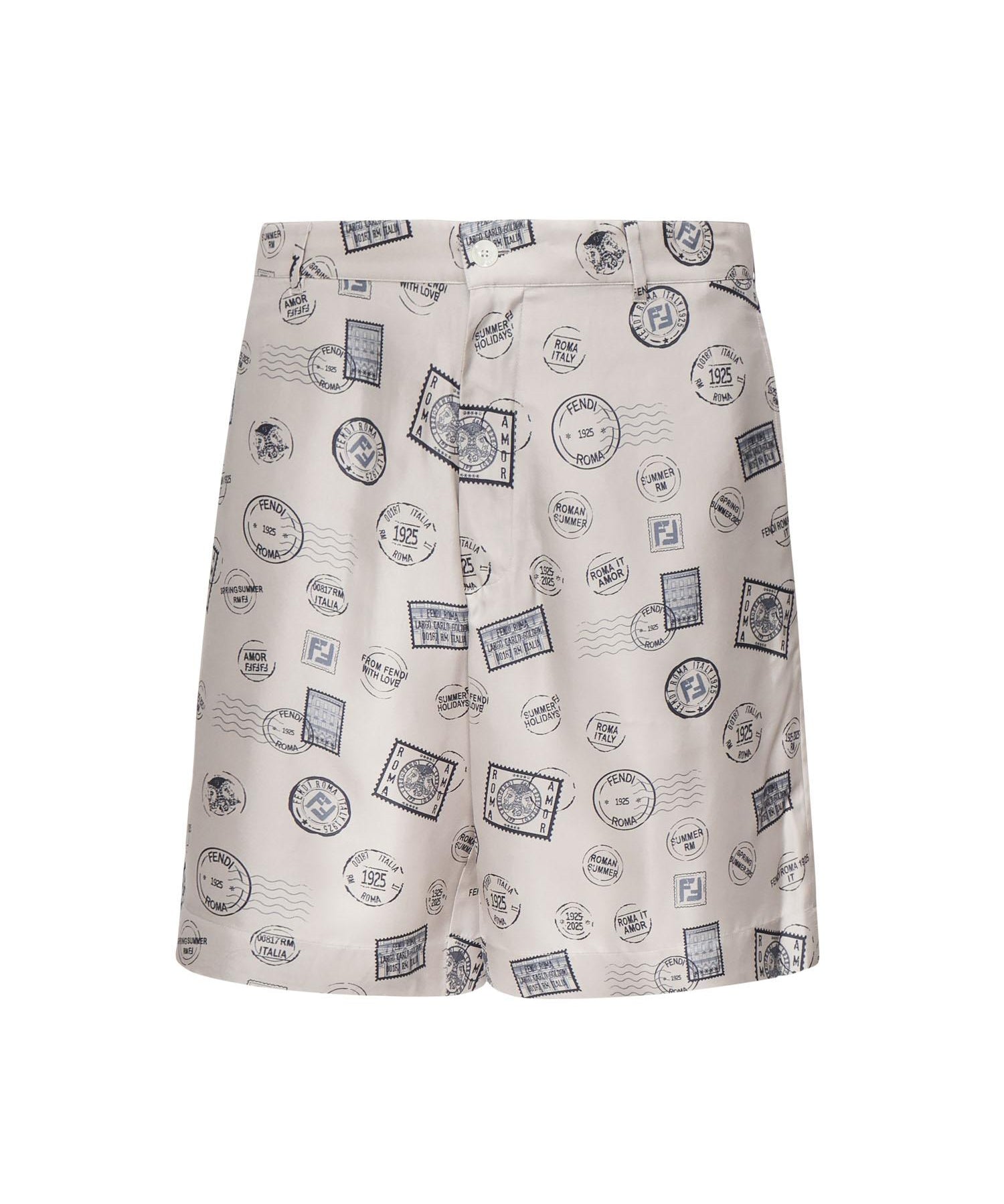 Pantaloncini in seta con stampa FB1014 AUVPF0YPK FENDI 