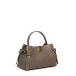 Borsa Gyoza mini in pelle GYOZA MINI PEBBLE GRAIN LEATHER TAUPE YUZEFI 