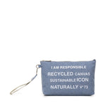 Pochette responsibility in cotone 73BE7V1568 RESPONSIBILITYDENIM/BIANCO V° 73 