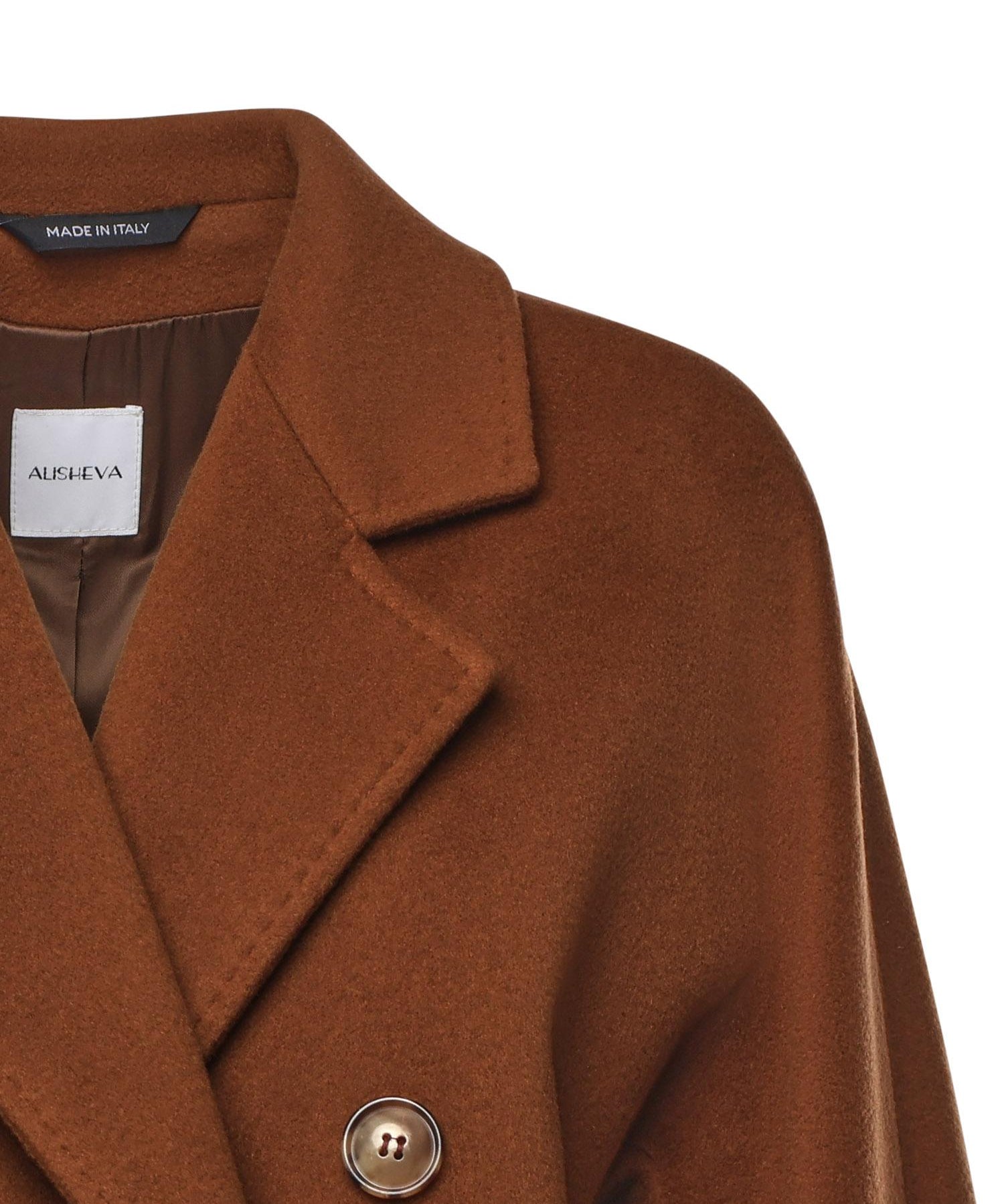 Cappotto double in lana e cashmere 26AL211 BRUCIATO ALISHEVA 